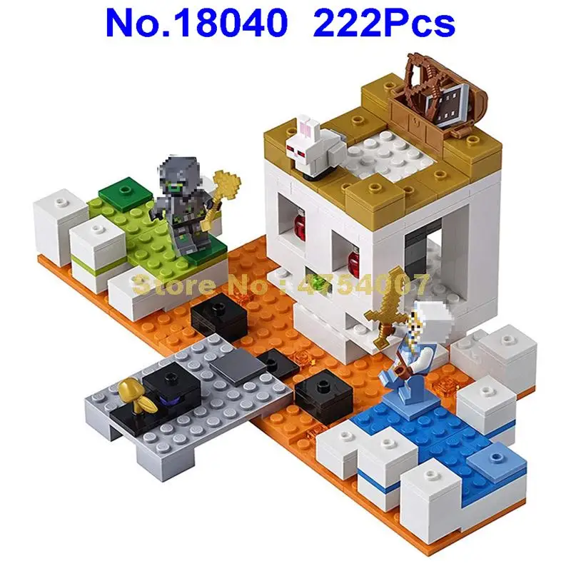 

222pcs my world the skull arena bunny building block compatible 21145 toy