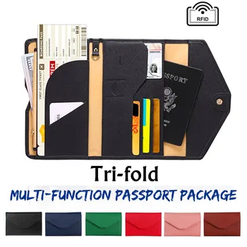

Travel Passport Cover Credit Card Holders IFID Wallet ID Card Holder Case Purse Documents Organizer Women Bag Monedero Carteira
