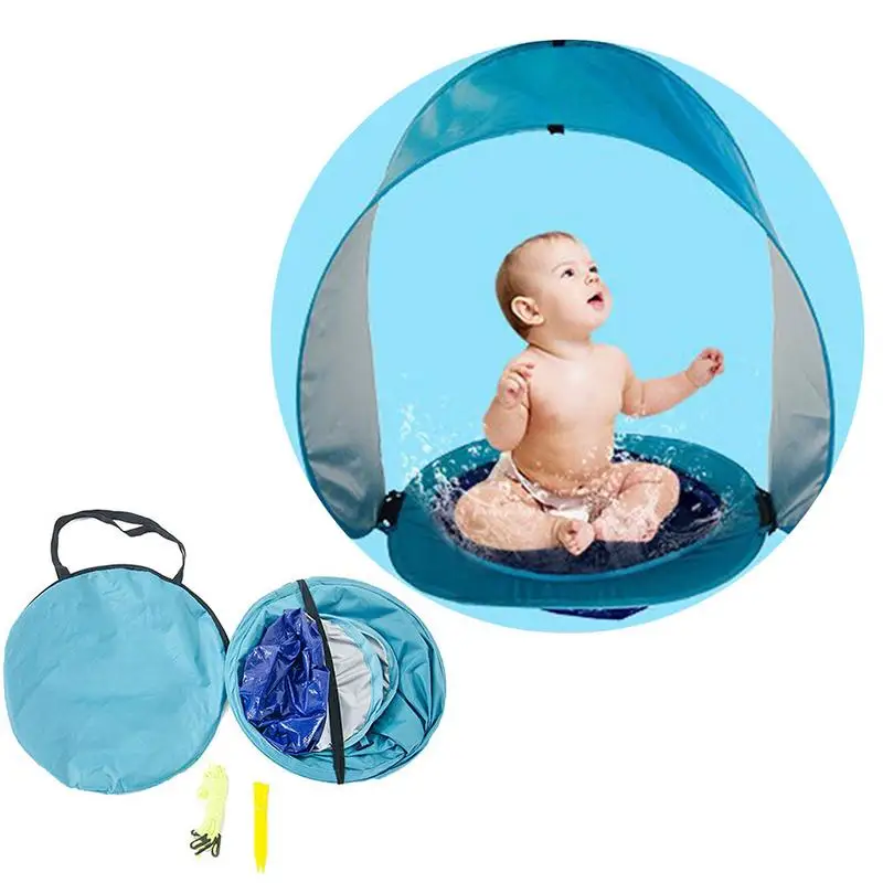 Baby Portable Folding Tent With A Pool Baby Kids Beach Tent Pop Up Shade Pool UV Protection Sun