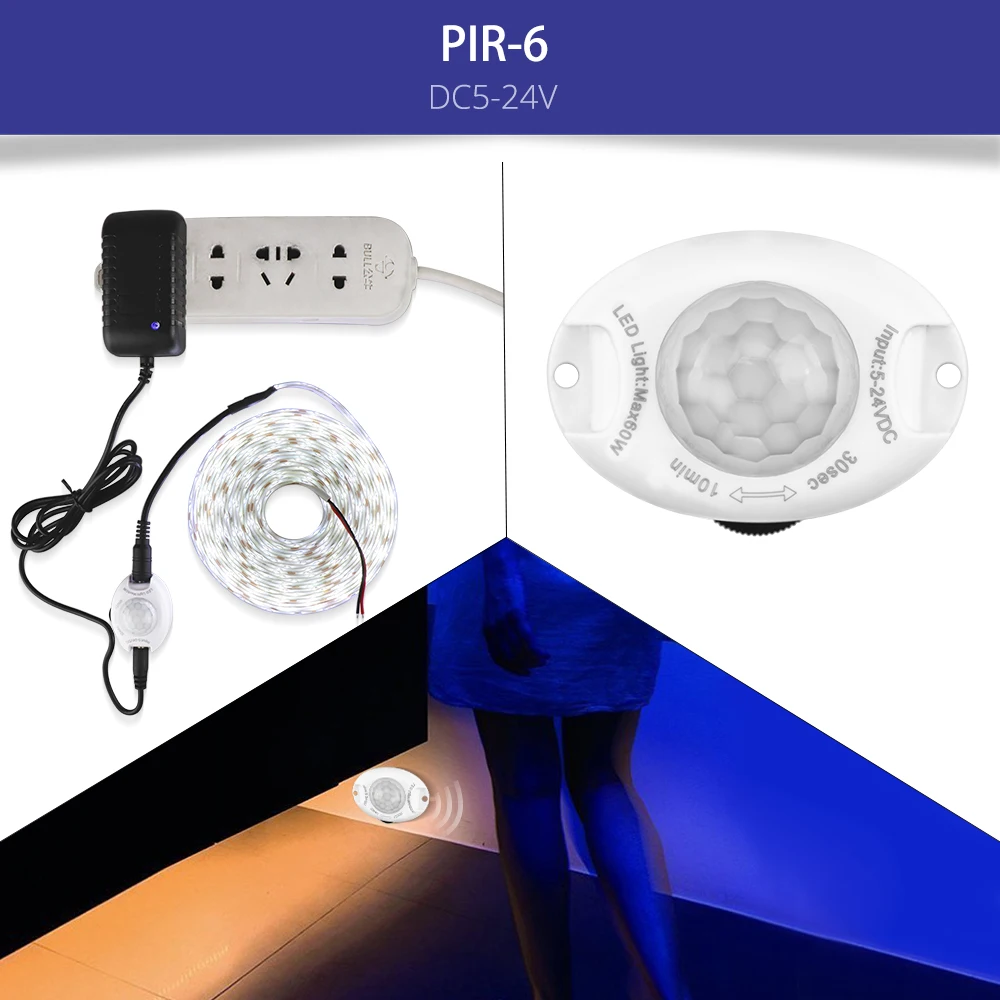 Taikuwu Aotoatic - Ini Interruttore Rilevatore Di Oviento A Infrarossi PIR, 5 A/12 V, 24 V - Foto 9