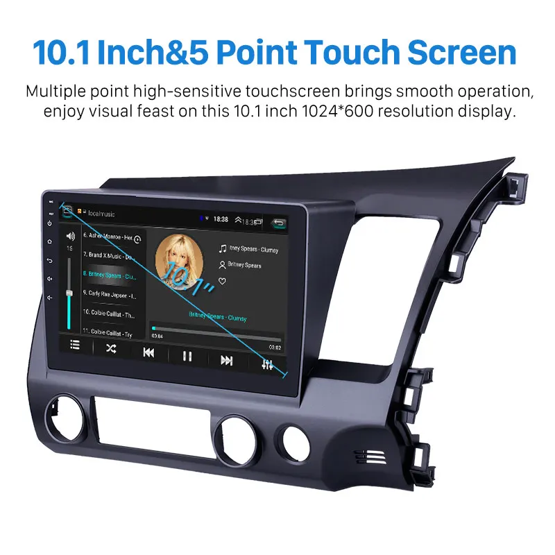 Seicane 10 1 дюймов Android 9 для 2006 2011 HONDA CIVIC правый Вождение HD сенсорный экран радио GPS