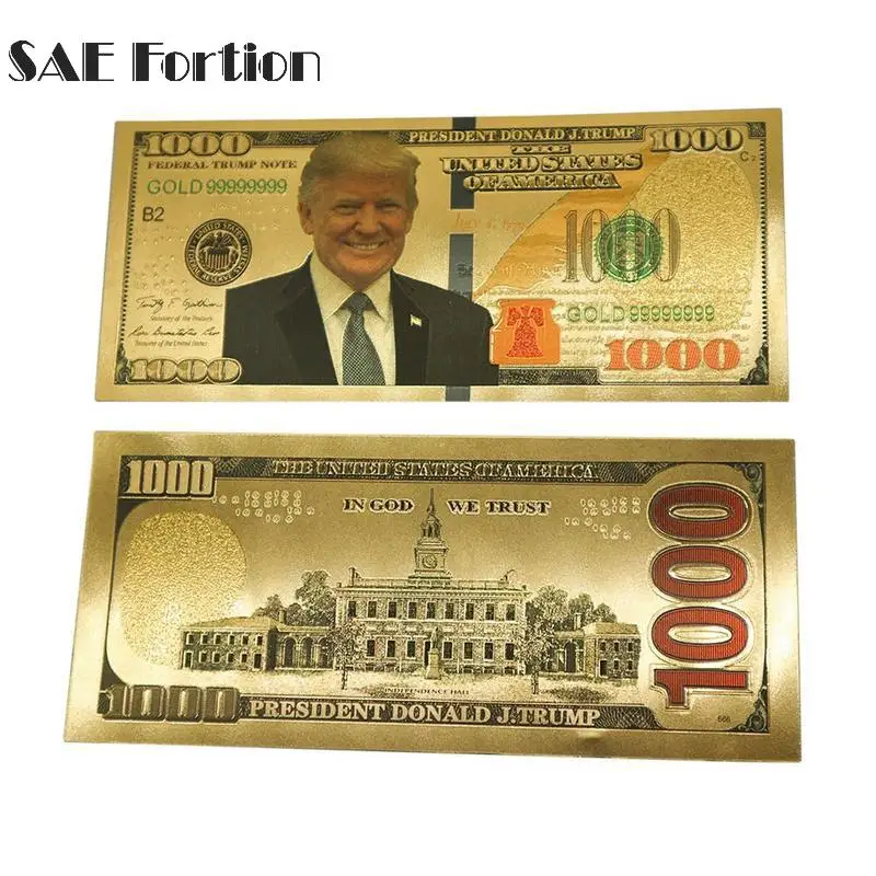 1pc US President Donald Trump Banknotes Paper Money Collection $1000 ...