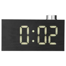 Модные светодиодные будильники LUDA, цифровые часы с деревянной ручкой, будильник, светодиодный дисплей, Настольные Цифровые настольные часы