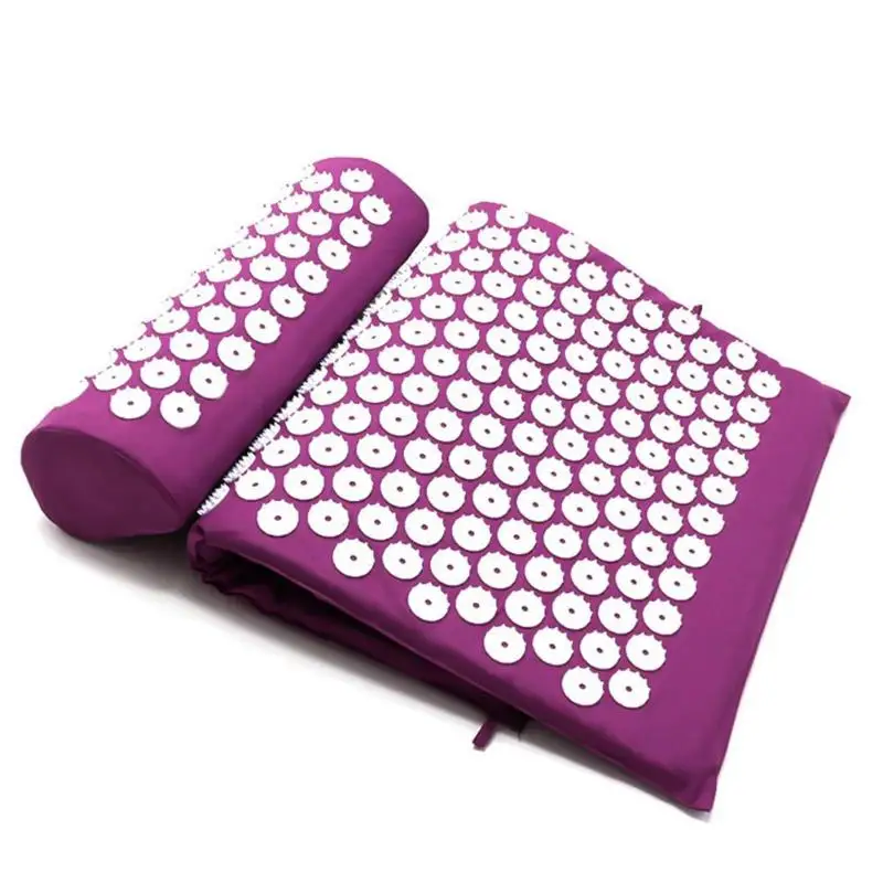 Yoga Massager Cushion Acupuncture Sets Back Pain Relieve Stress Mat With Pillow Indoor Spike Massage and Relaxation Yoga Massager Cushion Acupuncture Sets Back Pain Relieve Stress Mat With Pillow Indoor Spike Massage and Relaxation