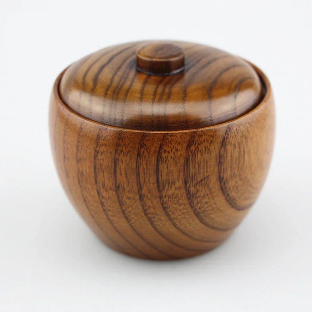 

1 set Eco-friendly Jujube Wood Shell Bowl Spoon Set For Spice Sugar Salt Container