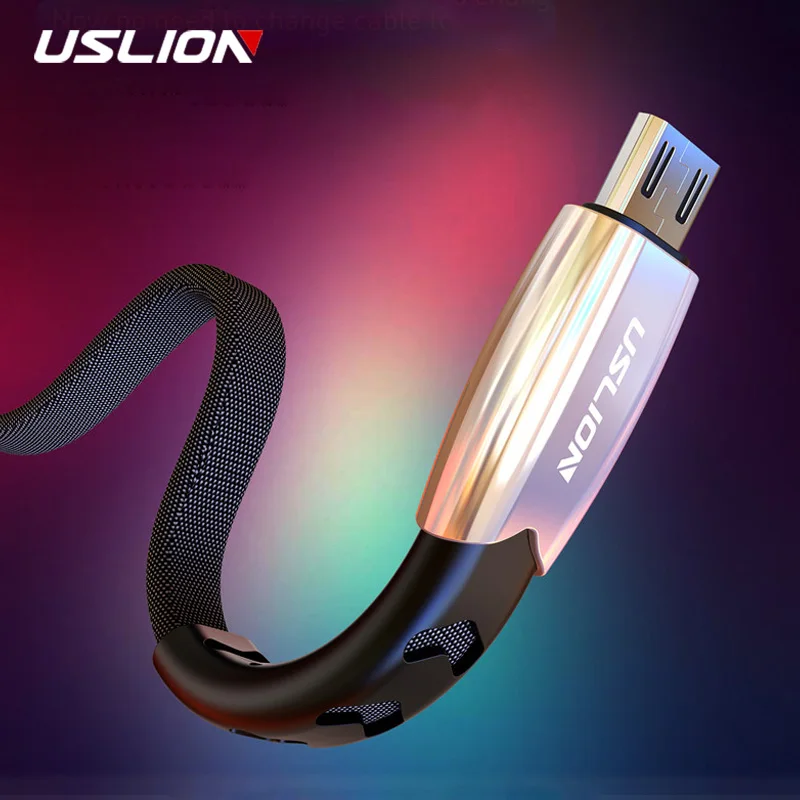 USLION Micro USB кабель для быстрой зарядки передачи и синхронизации данных Зарядное