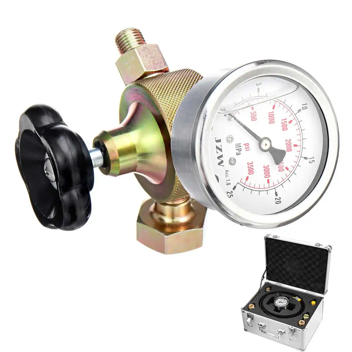 

6 in 1 Inflatable Tool Hydraulic Accumulator FPU-25/40MPA Nitrogen Charging Filling Gas Valve test Kit Carbon Steel Accumulator