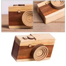 1 шт. Дети Деревянный для взрослых музыка Ретро камера классического дизайна Мелодия День Рождения украшения дома подарок игрушки для мальчиков и девочек