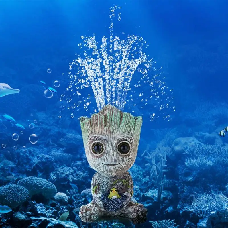 Прекрасный мини-дерево аквариумный аквариум Декор кислородный насос воздушный пузырьковый камень воздушный насос привод игрушка аквариумный орнамент Декор