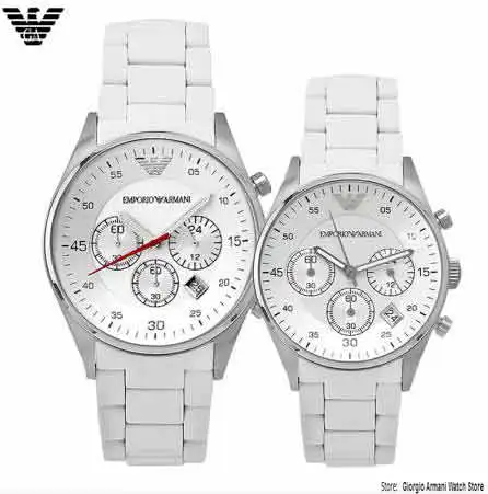 

Original Emporio Armani couples quartz watch, casual couples watch multi-function tri-watch waterproof, Armani quartz watch + or