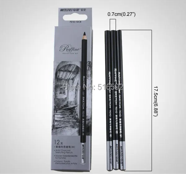 12 шт. Марко 7010 старший карандаши, эскиз карандашом, угольный карандаш в бумажной коробке, рисунок карандашом, мягкие, средние, жесткие для вашего выбора