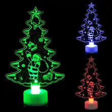 Christmas Gift Creative 3D Snown man Night Light 7 Colors LED Lamp Decoration Light Table Desk Lamp Atuo Rainbow Color Change