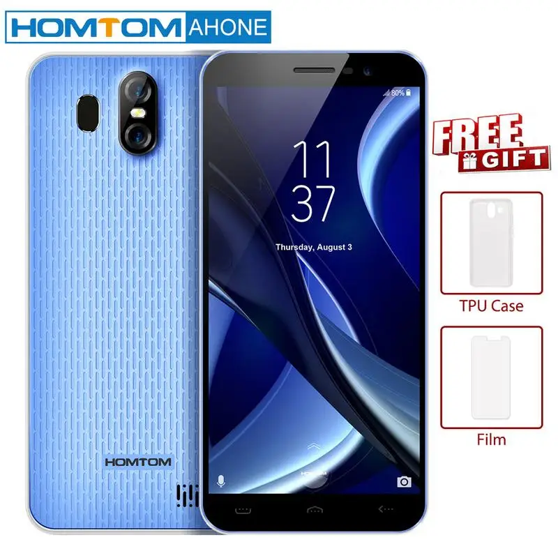 HOMTOM S16 3g смартфон 5 дюйма 2 GB + 16 Гб мобильный телефон полный Дисплей Fingerprin Quad core 13.0MP