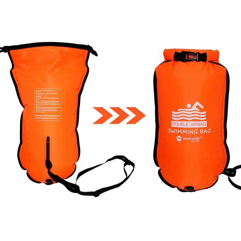 Двойная подушка безопасности надувная Сумка для плавания для хранения водостойкая и Tearproof нейлоновый шланг-резец Толстая износостойкая