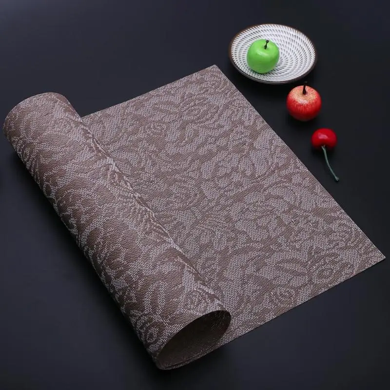 

45*30cm Square Dining Table Mat Tablecloth Antislip Placemat Western Food Heat Insulation Pad Plate Mat Home Table Decoration