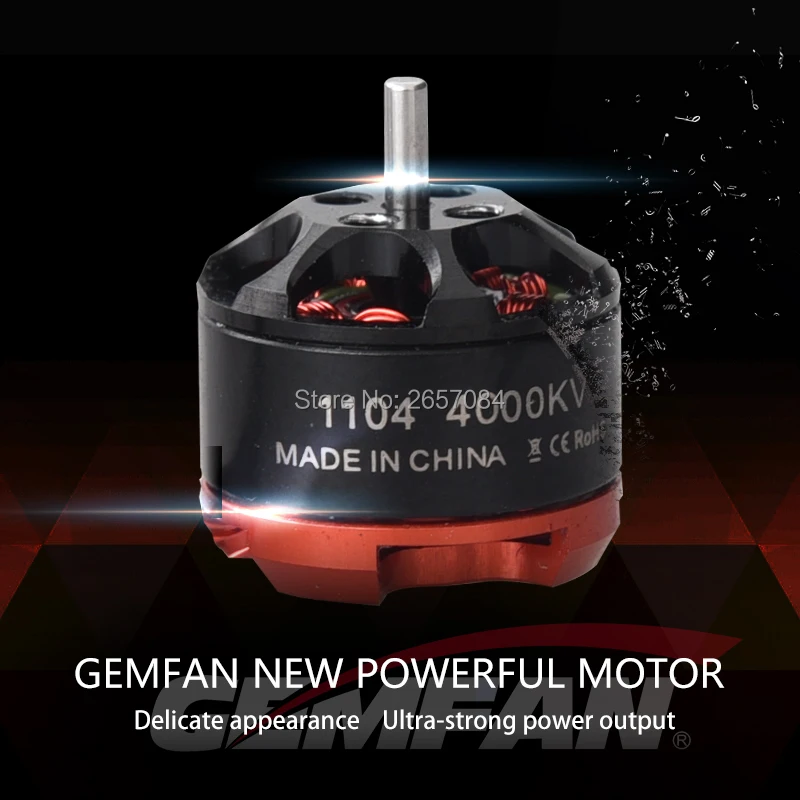 Бесщеточный двигатель Gemfan 1104 4000KV CW CCW для мини Квадрокоптер Мультикоптер FPV 100 150
