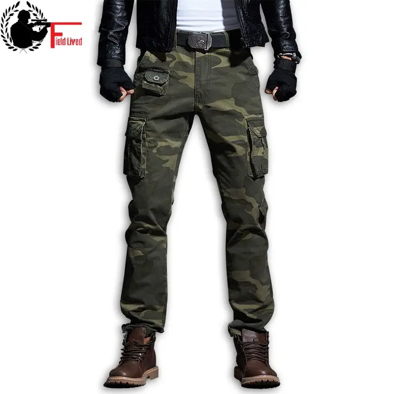 

2019 Cotton Army Urban Clothing Camouflage Men Military Style Pocket Tactical Cargo Pants Long Length Male Combat Camo Trousers
