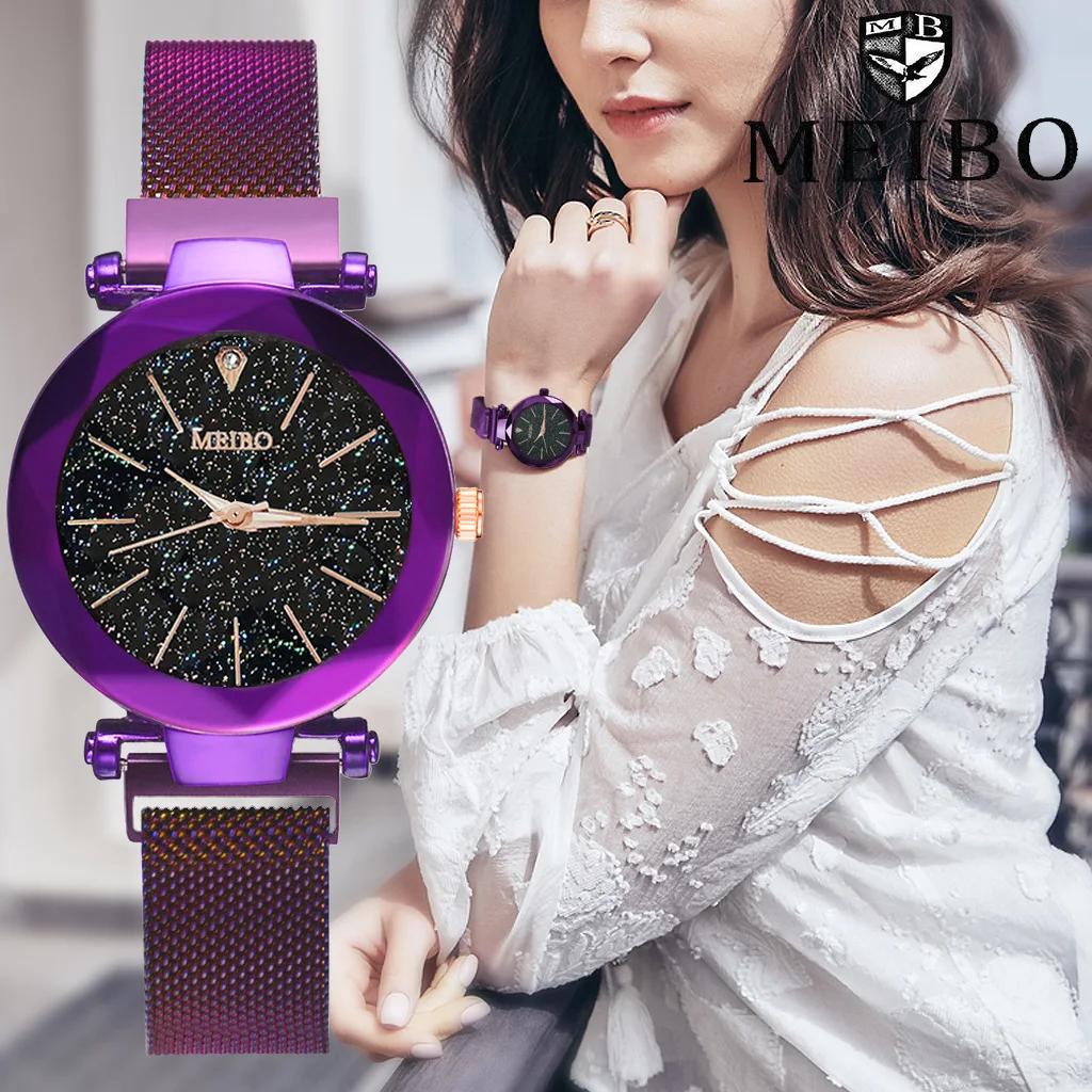 

Luxury Women Watches 2019 Ladies Watch Starry Sky Magnetic Waterproof Female Wristwatch Luminous Relogio Feminino Reloj Mujer