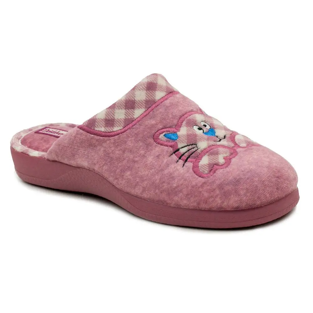 DEVALVERDE WOMAN TEXTILE SLIPPERS slipper TALON OPEN ROSE с изображением медведя|Тапочки| |