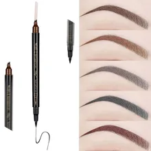 Каштан карандаш для бровей четырехкоготь тени для бровей Макияж 5 цветов карандаш для бровей коричневый черный серый Кисти косметические