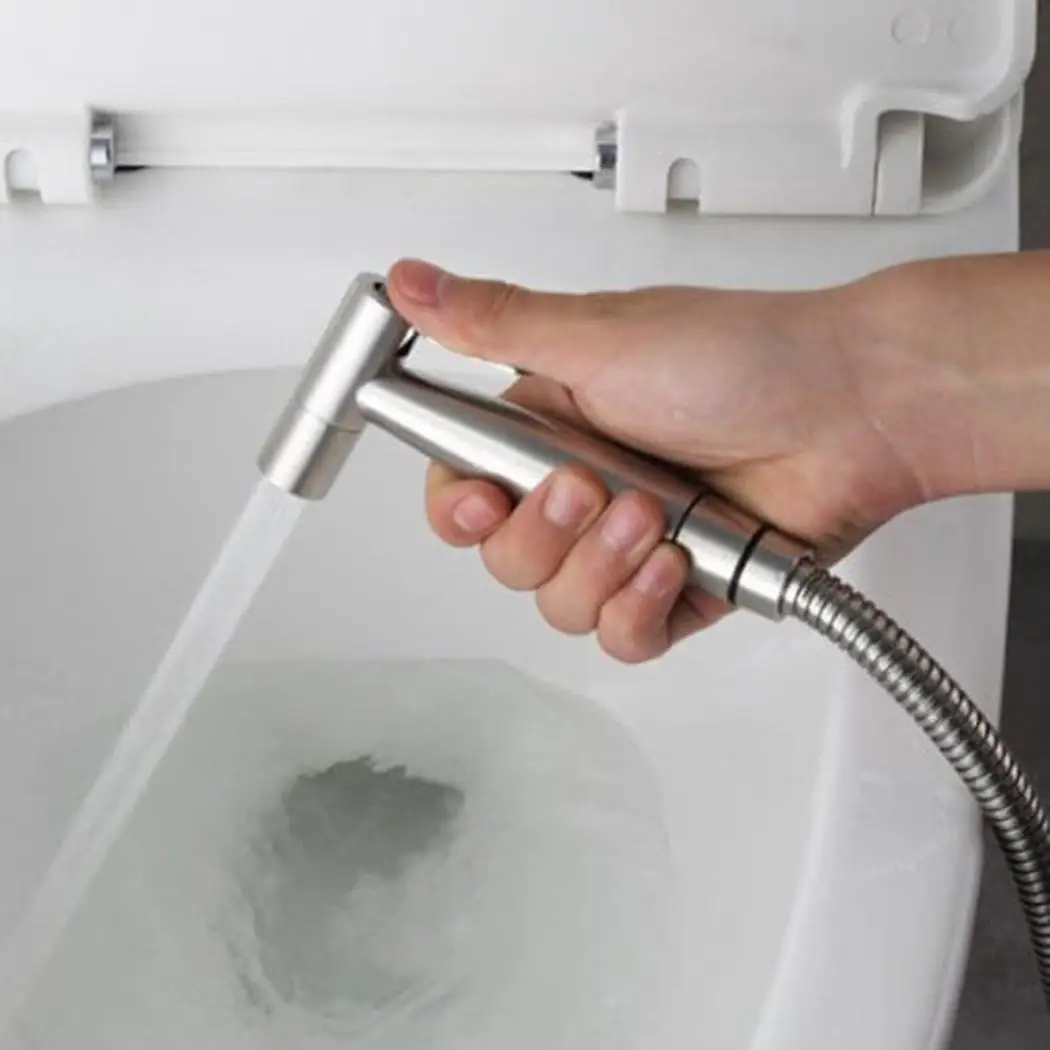 

Stainless Steel Toilet Bidet Tap Set Handheld Hygienic Shower Bidet Sprayer Gun Toilet Seat Bidet Kitchen pool Hand Held Spray