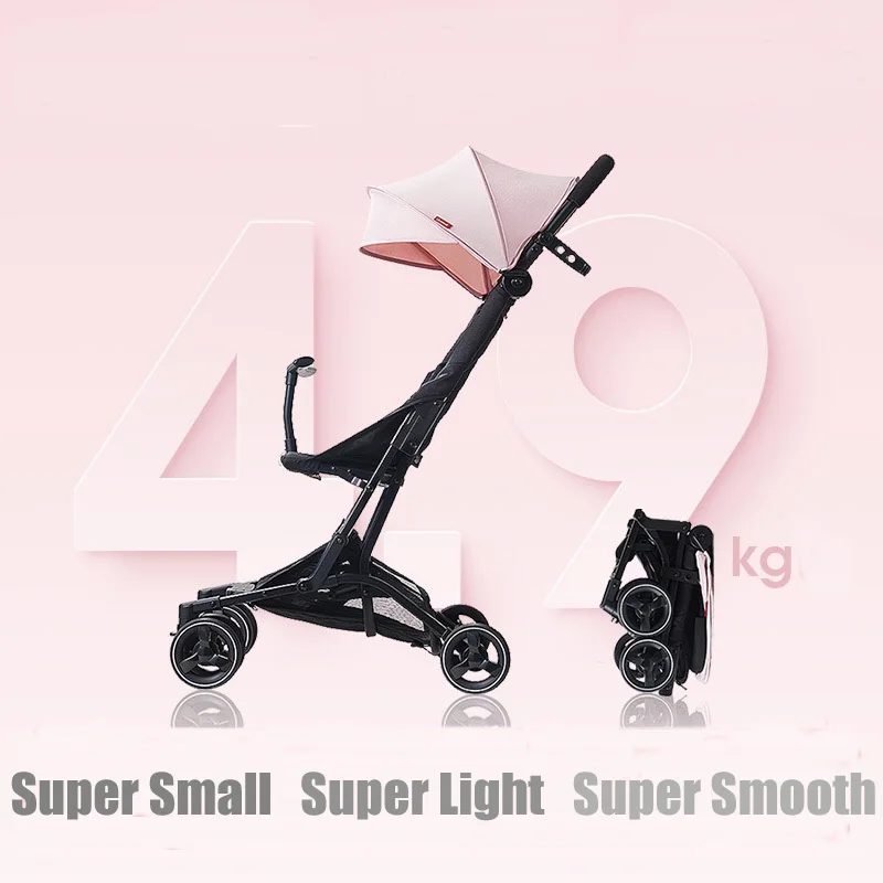  Baby Stroller Folding Car Small Lightweight 4 Season Use Shock-resistance Four Wheels Stroller VS X