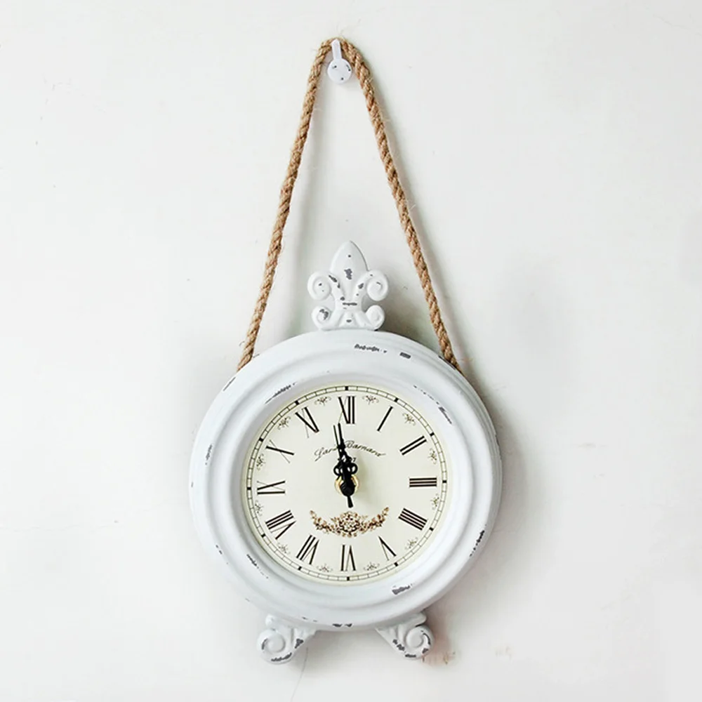 Simple Retro Creative Round/Ellipse Wall Clock Time Living Room Office Decor