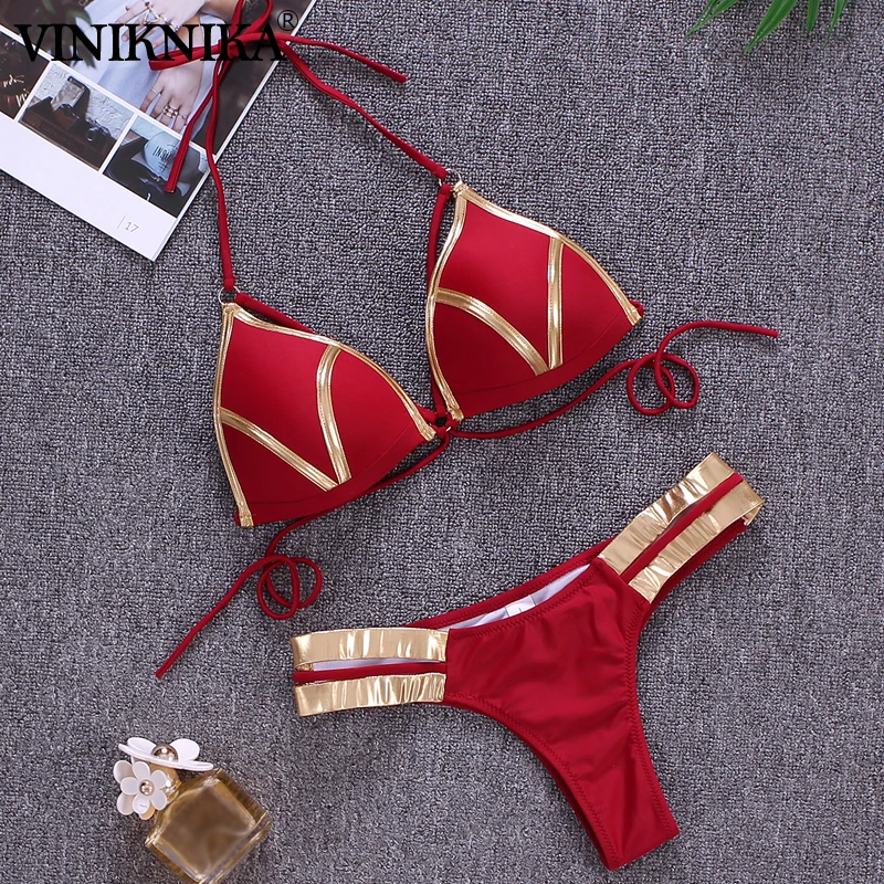 

New Sexy Red Blue Bikini Black Swimwear Women 2019 Bandage Bikinis Set Push Up Bathing Suit Summer Beachwear Swimsuit Biquinis