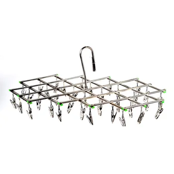 

35Pegs Foldable Laundry Clothes Socks Underwear Airer Dryer Hanger Drying Clips