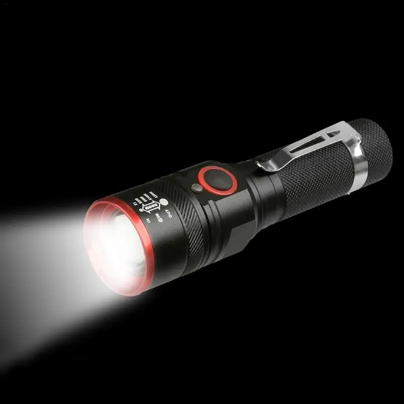 

XML-T6 Micro USB Rechargeable Flashlight Pocketman Adjustable Mini 18650 Battery Outdoor Camping Powerful Led Flashlight Torch