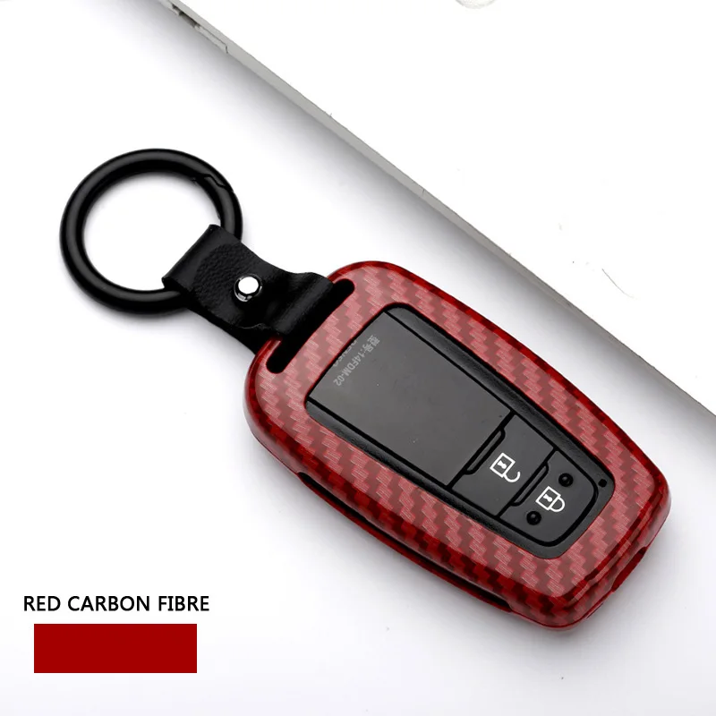 

Red Car Key Remote Cover Protective Case FOB Fit For 18 Toyota Camry Prado C-HR