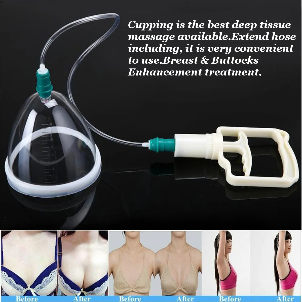 Kopen Gezonde Borst   Billen Enhancement Pomp Lifting Vacuüm Zuig Cupping Zuig Therapie Apparaat voor dame met zuigpomp