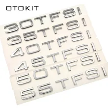 Autocollant de coffre avec Logo TFSI, emblème de voiture, 30 35 40 45 50, pour Audi A3 A4 A4L A5 A6 A6L A7 A8 Q3 Q5 Q7