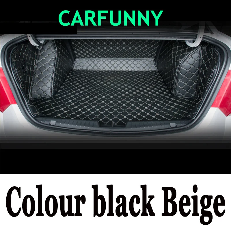 

CARFUNNY custom fit car trunk mats for Ford Focus Escort Titanium Mondeo Fiesta S-max Raptor Cobra Ecosport Kuga Tunland Eoge