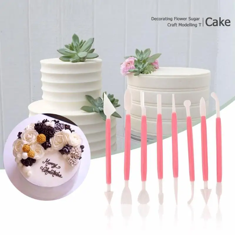 8 шт./лот 16 моделей Фондант торт украшение цветок Сахар ремесло моделирование инструменты глины помадка инструмент для украшения торта