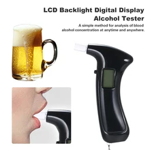 ЖК-дисплей светодиодный цифровой тестер на спирт с подсветкой, звуковой сигнал, Высокочувствительный алкотестер