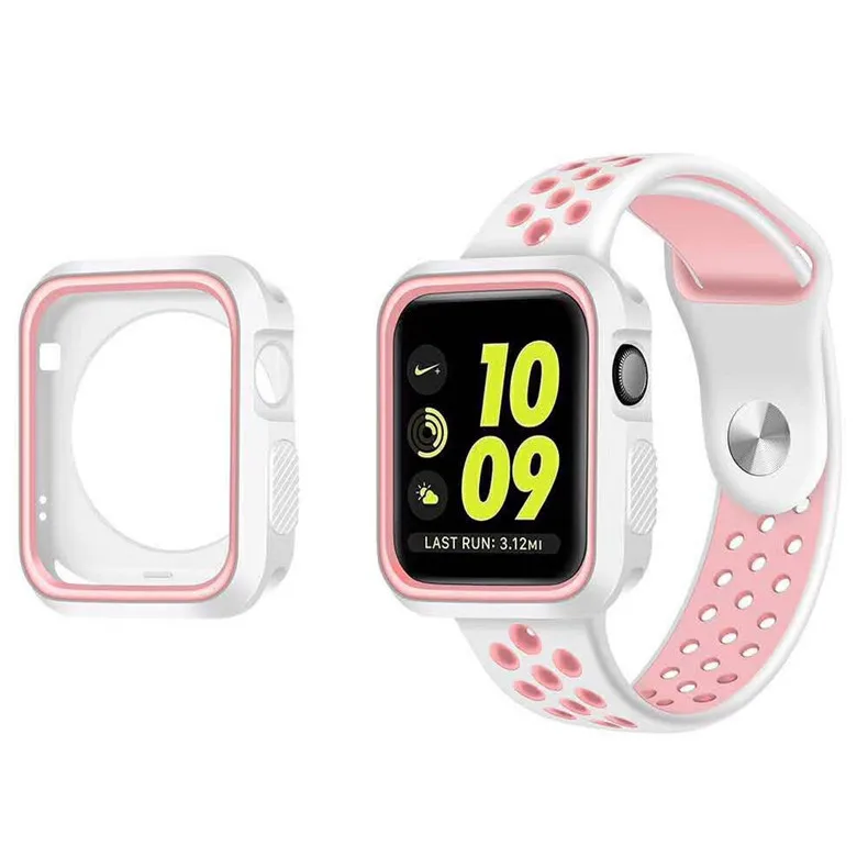 New Arrival Full Protect Clear Soft TPU Cover for Apple Watch Case 44mm 40mm 42mm 38mm iWatch Series 4 3 2 Cover Shell Band