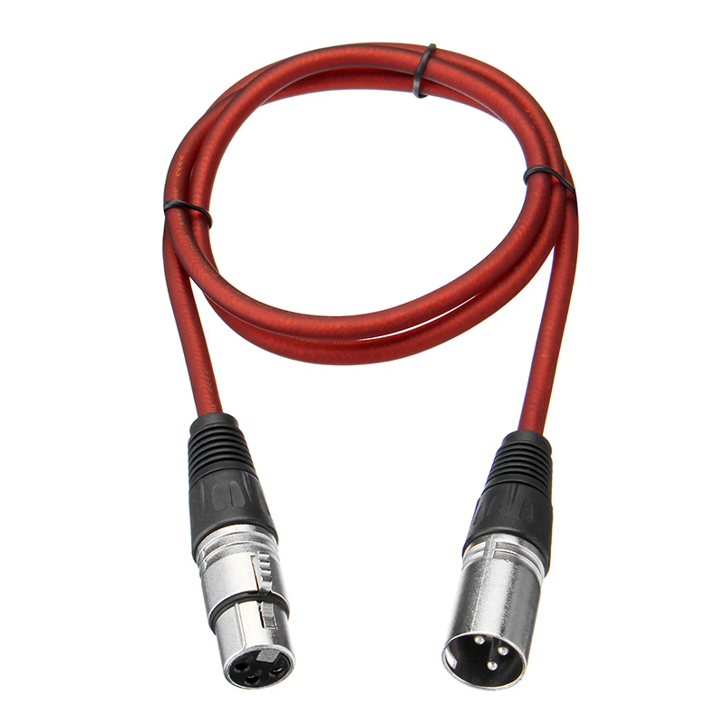 LEORY Микрофон XLR 3 Pin Mic кабель папа мама экранированный расширение шумоподавление