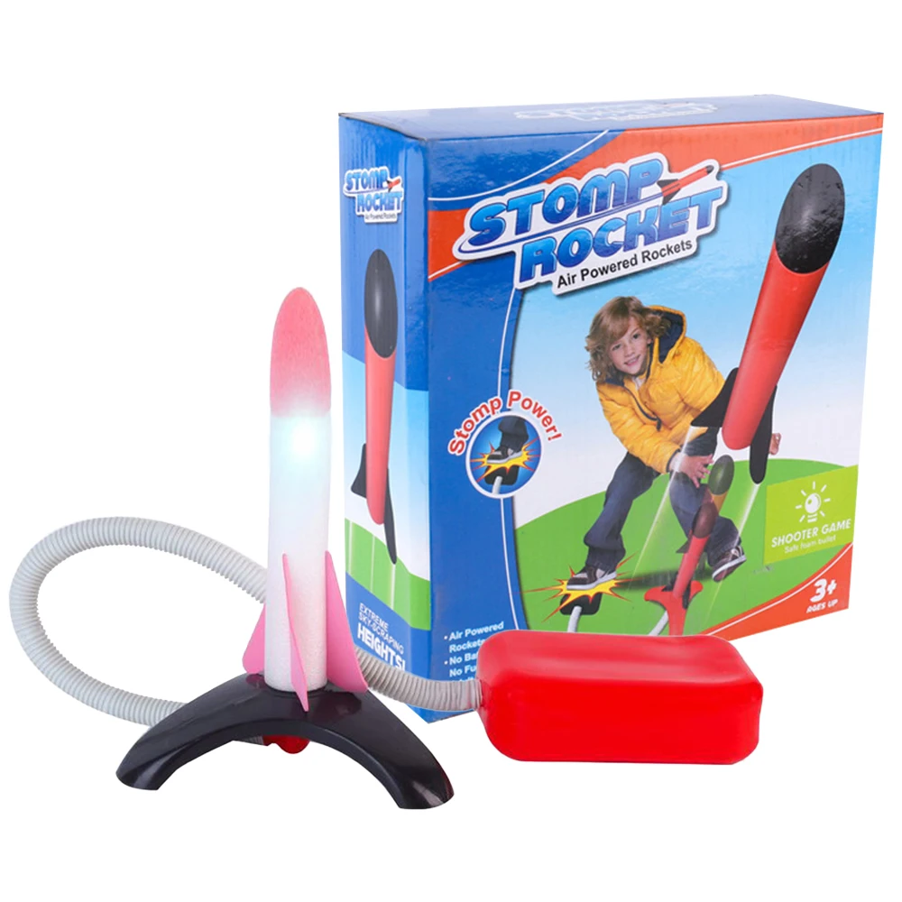 

Kids Air Pressed Rocket Launcher Step Pump Children's Foot Toy Rocket with LED Outdoor Light Parents Children