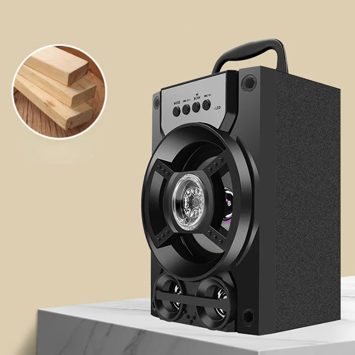 

Excalvan Portable Speaker Bluetooth Wireless High Power Outdoor Sound System 3D Stereo Music Surround Speaker For IF Card
