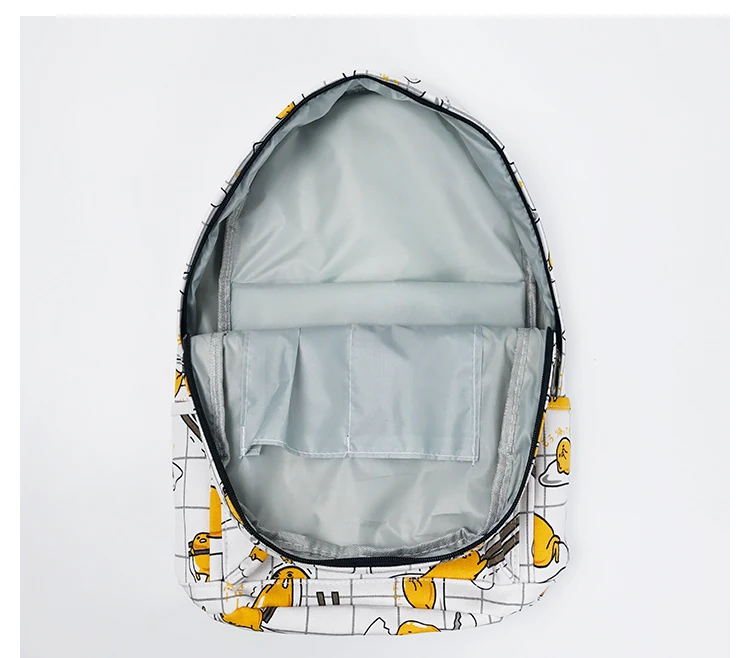 Рюкзак с яйцом Gudetama Lazy Egg Yolk Brother, холщовый рюкзак с мультипликационным принтом для отдыха, школьные сумки для учеников начальной и средней школы