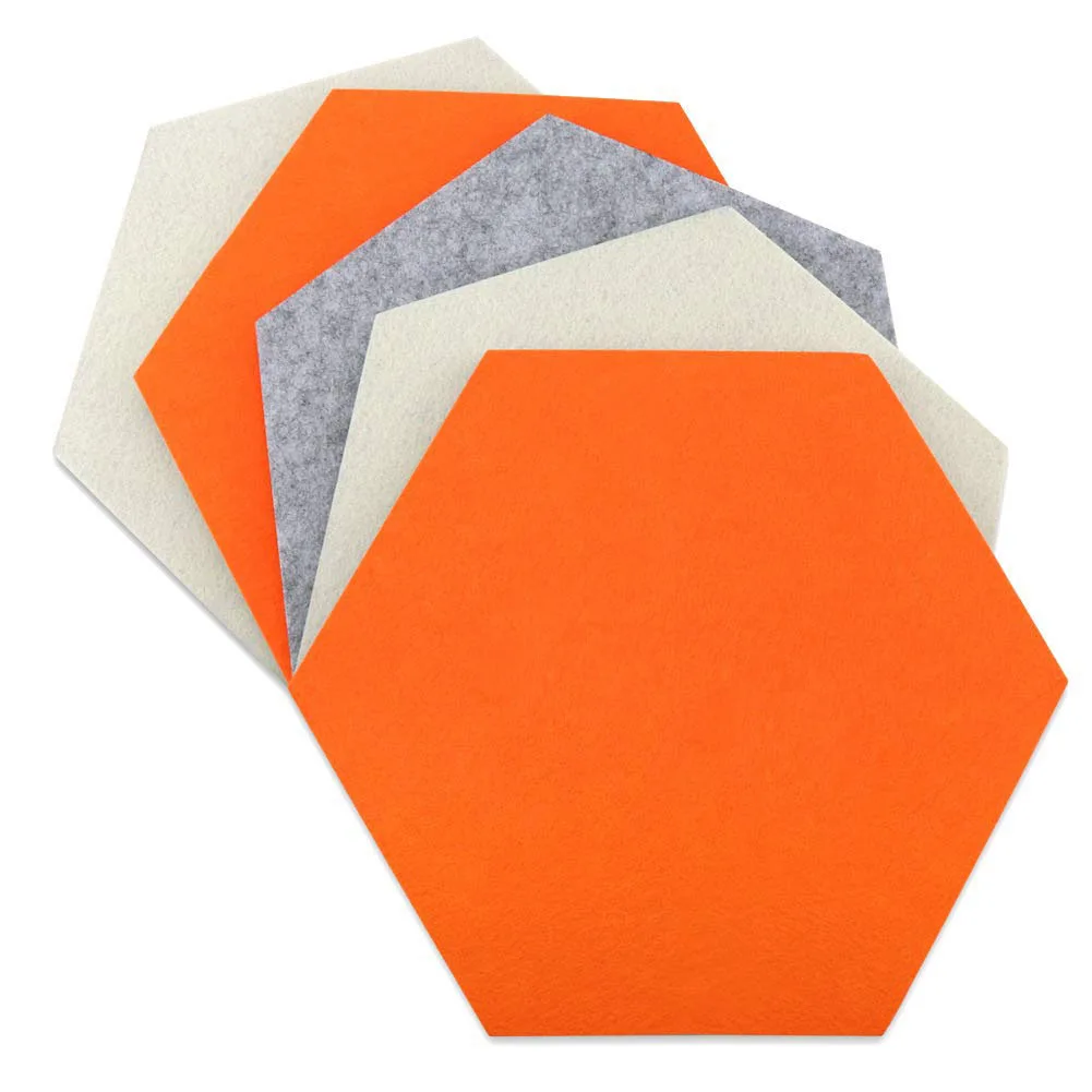 

5Pcs/Set Hexagon Felt Board Hexagonal Felt Wall Sticker Multifunction 3D Decorative Home Message Board Self-Adhesive Kids Room