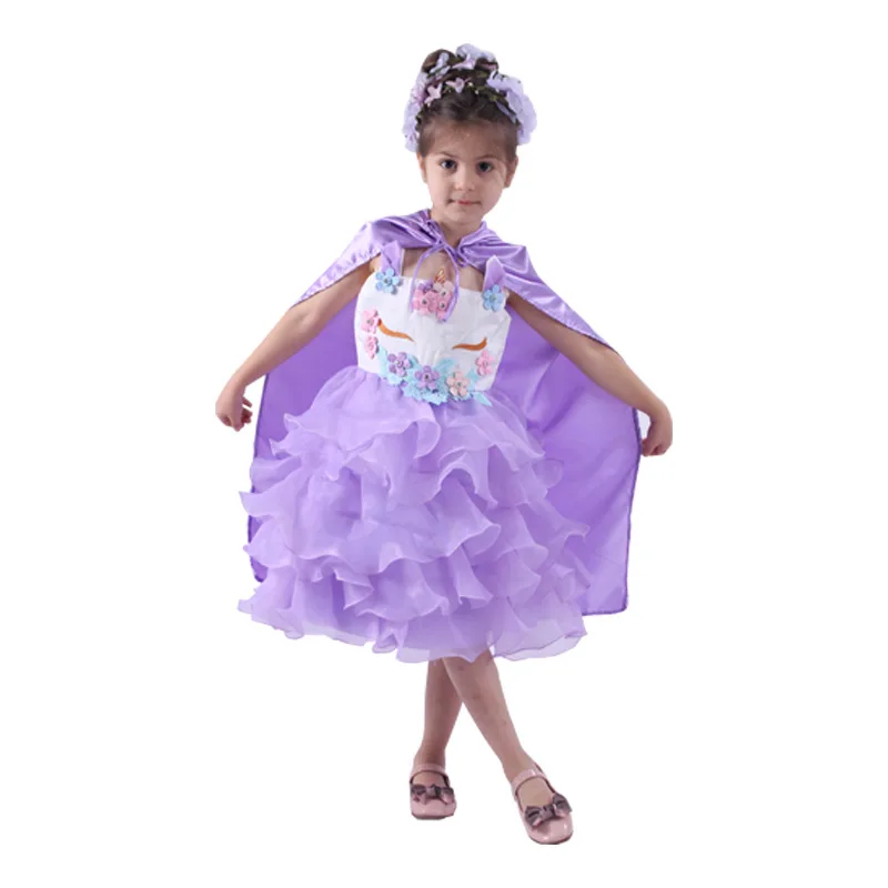 

Unicorn Dresses Kids Girl Rainbow Unicorn Party With Headband Halloween Christmas Cosplay Costume Kids Unicorn Dresses Kids
