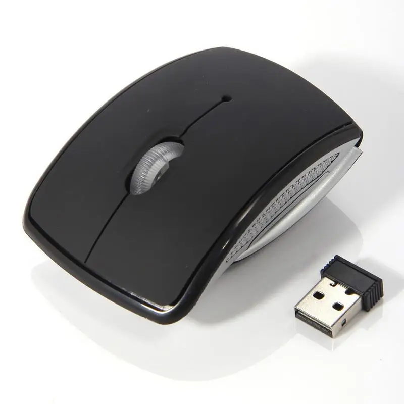 Мини складной 2.4g беспроводное устройство мышь Творческий оптический приемник с USB интерфейс для записные книжки настольные компьютеры