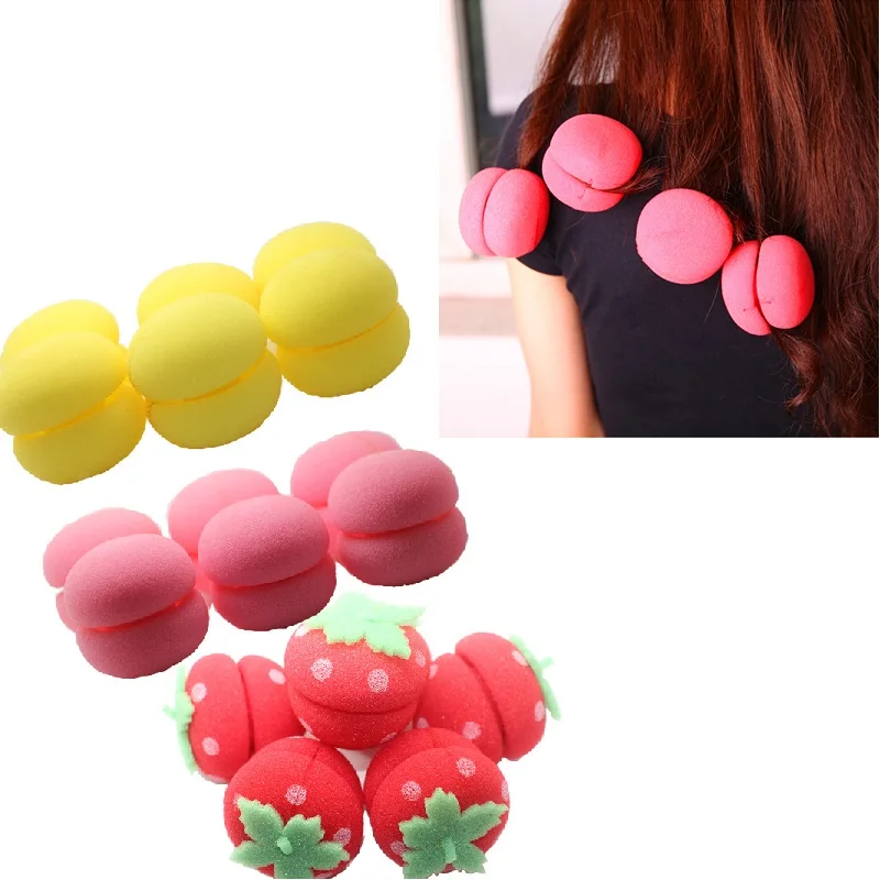 6pcs Soft Curl Balls Set Hair Curler Styling Tools Mousse Hair Rollers Foam Sponge Styling Tool Hairdressing Accessories Kits