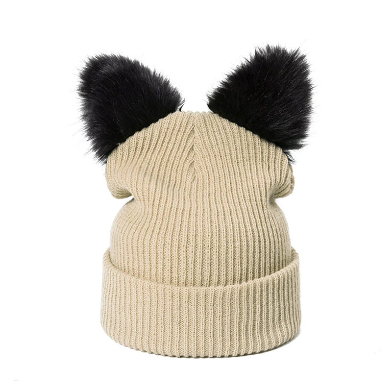 URDIAMOND, зимняя шапка, женская, повседневная, Carttoon Cat, теплая, мягкая, Skullies Beanies, крутая, хеджирующая шапка для женщин, шапка для мальчиков и девочек