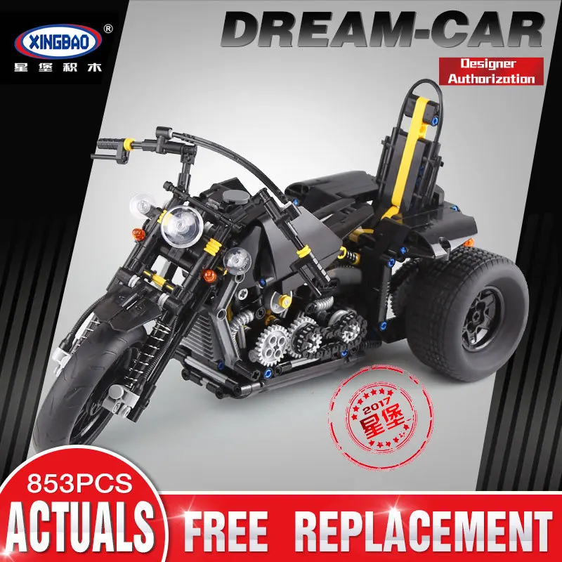 

Xingbao Mechanical Series Motorcycle Compatible With LP Building Blocks Assembling Model Toys Heavy Motorcycle 03020