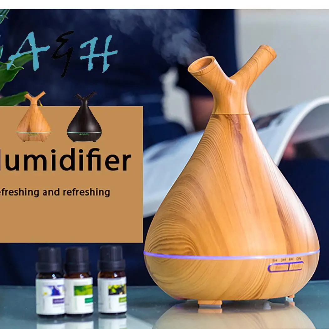 

USB Air Humidifier LED Night Light Double Mist Home, Office, Car 400ml Purifier Home Aromatic Diffuser 40ml/H