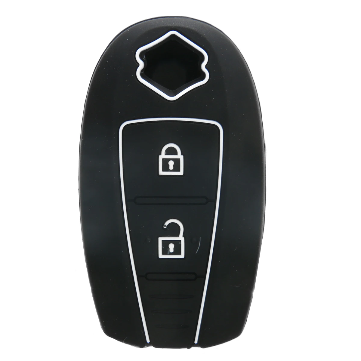 

Durable Silicone Key Case 2 Buttons Replacement Key Cover with Logo For Suzuki Vitara Swift Ignis Kizashi SX4 Baleno 16-18