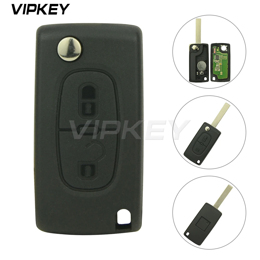 

Remotekey CE0536 FSK models 2 Button 434mhz HU83 Car Remote Key for PEUGEOT 207 208 307 308 408 Partner Vehicle Control Alarm